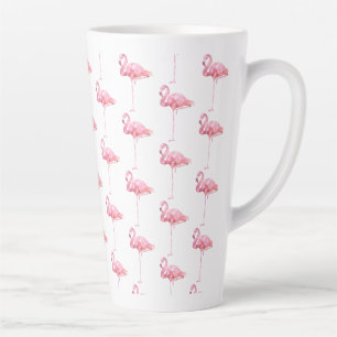 Tasse Latte Conception de la série de Flamants roses d'appel 