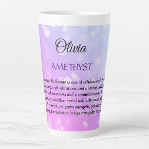 Tasse Latte Conception de l'Améthyste Birthstone en février 
