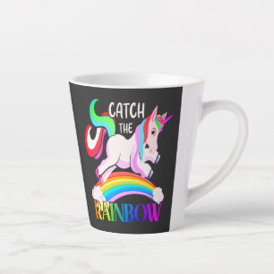 Tasse Latte Conception de licorne arc-en-ciel Catch