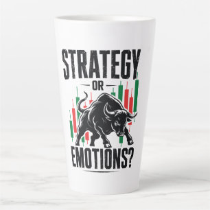 Tasse Latte Conception de mentalité de trading de taureau Stra