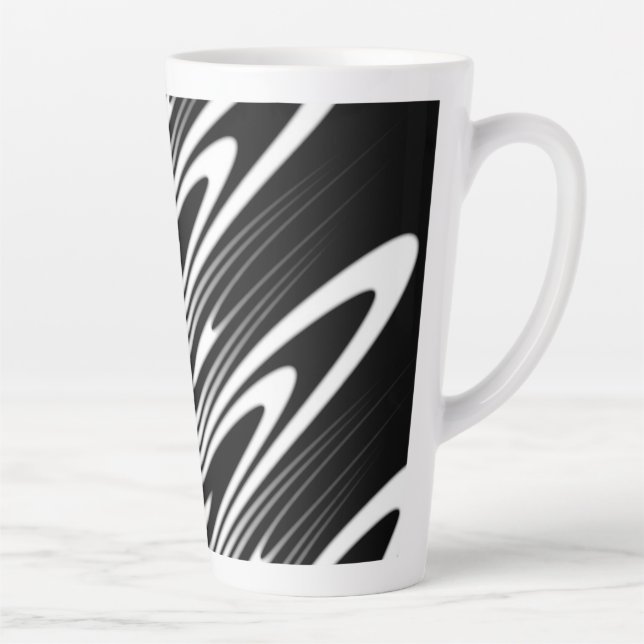 Tasse Latte conception de motif organique sans couture (Droite)