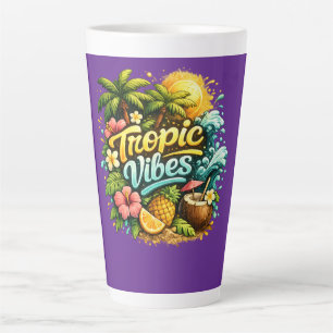 Tasse Latte Conception de paradis tropical Tropic Vibes
