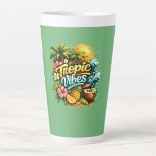 Tasse Latte Conception de paradis tropical Tropic Vibes