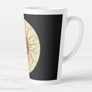 Tasse Latte Conception de soleil levant rétro bohème