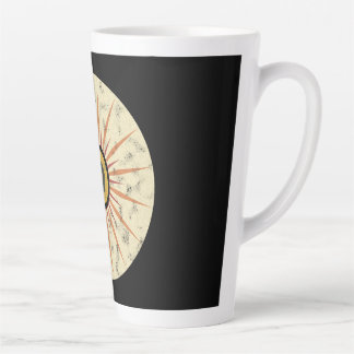 Tasse Latte Conception de soleil levant rétro bohème