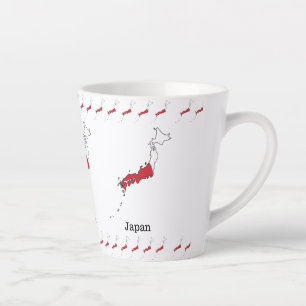 Tasse Latte Conception de souvenir de drapeau japonais dans un