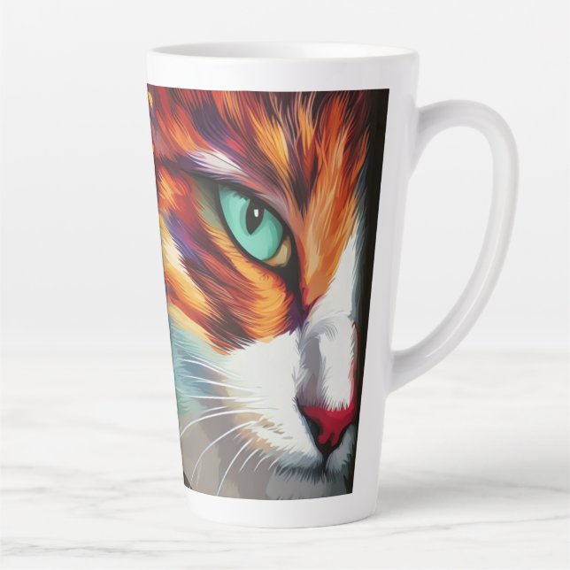 Tasse Latte Conception des yeux de chat (Droite)