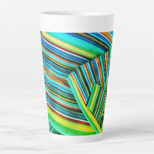 Tasse Latte Conception d'illusion de ligne verte