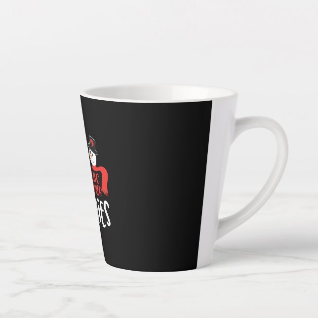 Tasse Latte Conception d'un sonographe cardiaque de Noël (Droite)