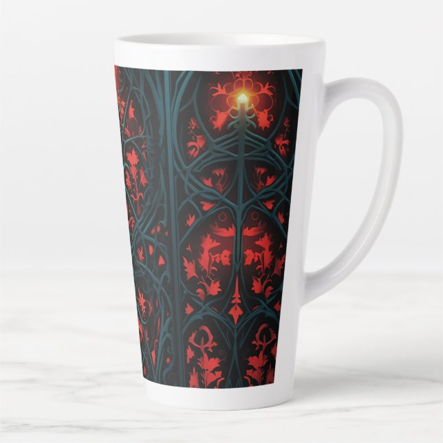 Tasse Latte Conception gothique en verre tendu (Droite)
