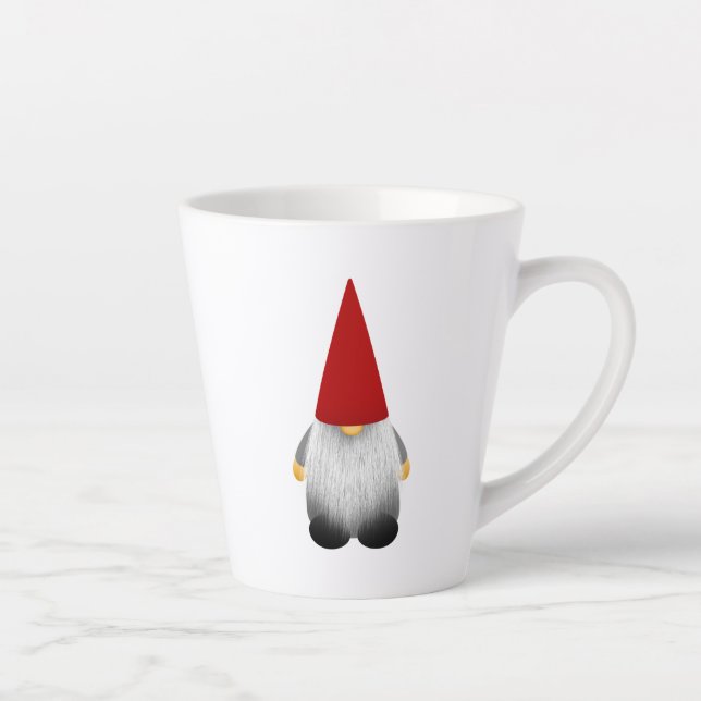Tasse Latte Conception graphique de gnome charmant au chapeau  (Droite)