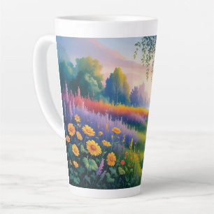 Tasse Latte conception inspirée de la nature qui évoque un sen