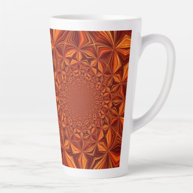Tasse Latte Conception numérique marron Kaleidoscope  (Droite)