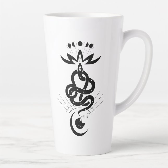 Tasse Latte Conception originale pour 2025 Snake, Lion (Droite)