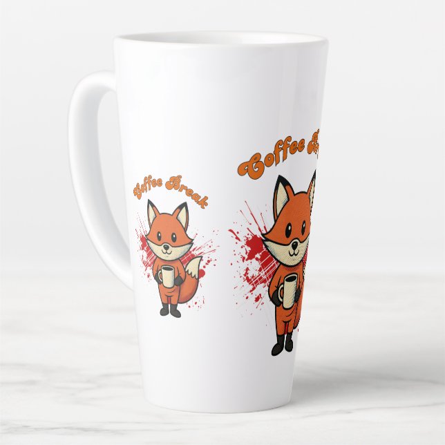 Tasse Latte Conception Pause Café (Angle gauche)