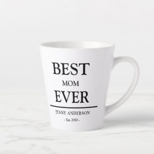 Tasse Latte Conception simple personnalisée Meilleure maman ja
