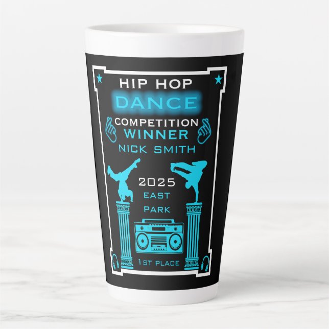 Tasse Latte Concours de danse Hip hop (Devant)