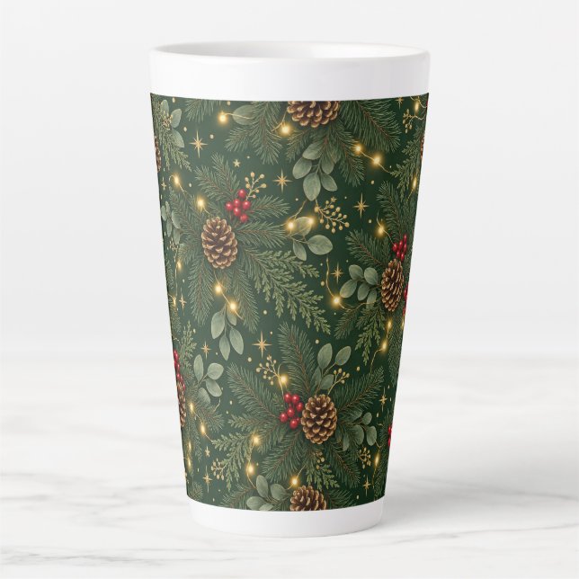Tasse Latte Cône de Noël (Devant)
