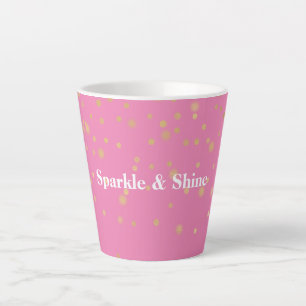 Tasse Latte Confetti en or rose