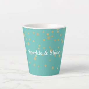 Tasse Latte Confetti Mint Gold