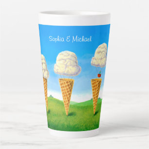 Tasse Latte Conne de crème glacée, Whimsical de ballon à air c