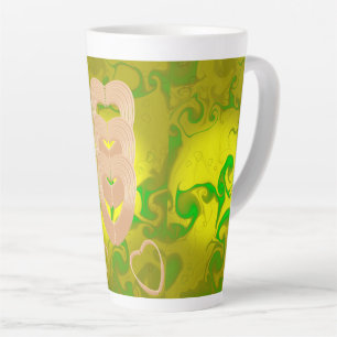 Tasse Latte Connexion du coeur de la bouteille d'eau