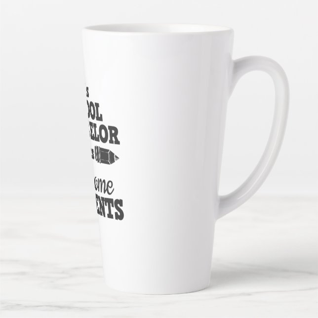 Tasse Latte Conseiller scolaire enseignant (Droite)