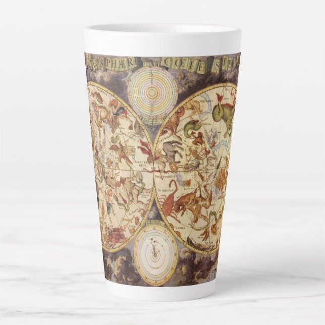 Tasse Latte Constellations, Astronomie Vintage, Frederik de Wi (Devant)