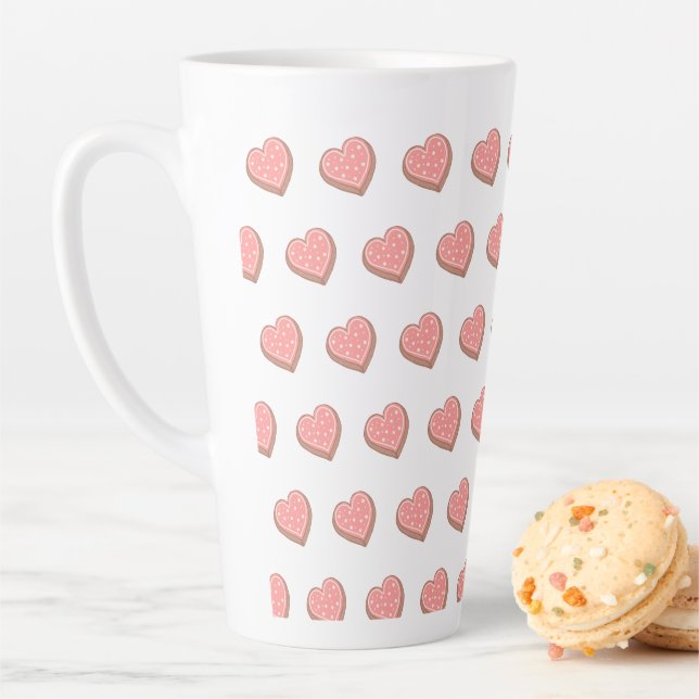Tasse Latte Cookies en forme de cœur (En situation)