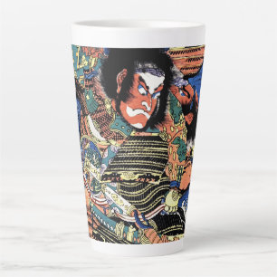 Tasse Latte Cool japonais ukiyo-e guerrier légendaire samurai