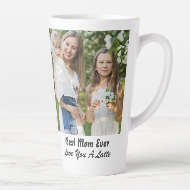 Tasse Latte Cool Meilleure maman Jour des Mères Photo (Droite)