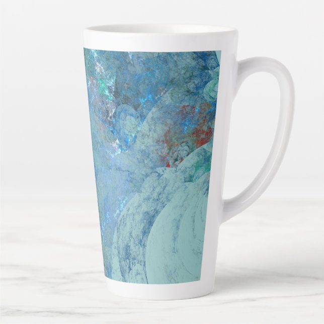 Tasse Latte Coque Abstrait Opal Bleu pour RAZR (Droite)