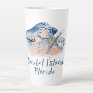Tasse Latte Coquillages de l'île de Sanibel