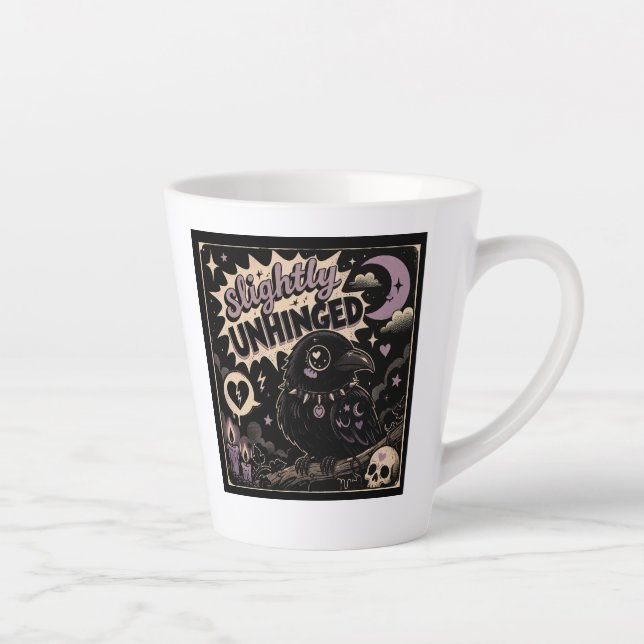 Tasse Latte Corbeau légèrement détraqué (Droite)