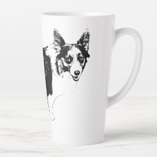 Tasse Latte Corgi Joyeux sous les Étoiles