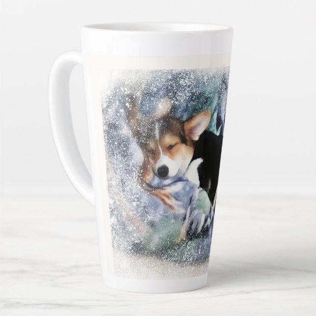 Tasse Latte Corgi Puppy (Angle gauche)