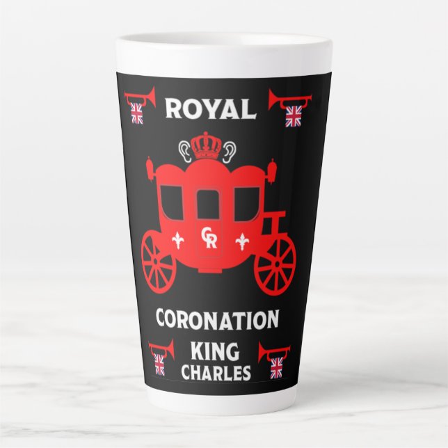 Tasse Latte Coronation royale roi Charles III (Devant)