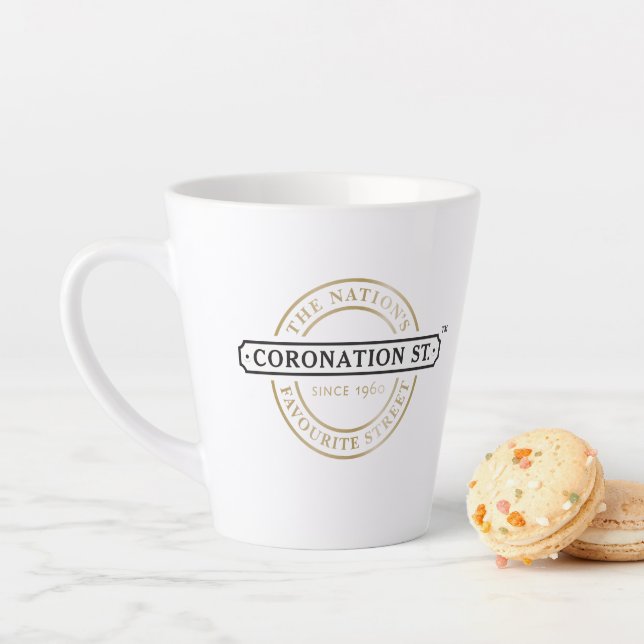 Tasse Latte Coronation Street - Logo (En situation)