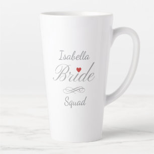 Tasse Latte Cortège de mariée personnalisé, enterrement de vie