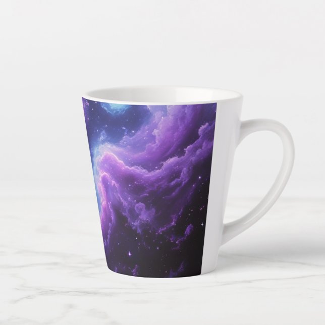 Tasse Latte Cosmic Galaxy Nebula Abstract Space Art Design (Droite)
