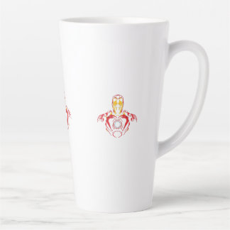 Tasse Latte Costume Vector Iron Man - Noyau d'Arc Lumineux