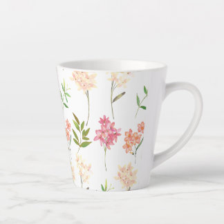 Tasse Latte Cottage fleuri vintage fleurs traditionnelles
