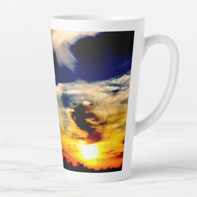 Tasse Latte Coucher de soleil (Droite)