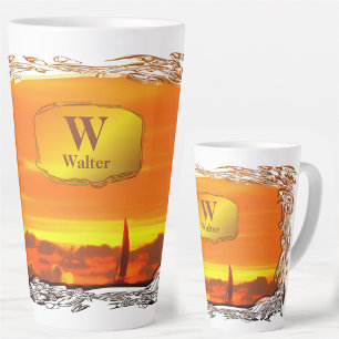Tasse Latte Coucher de soleil 1300