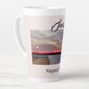 Tasse Latte Coucher de soleil au Pier Keyport NJ