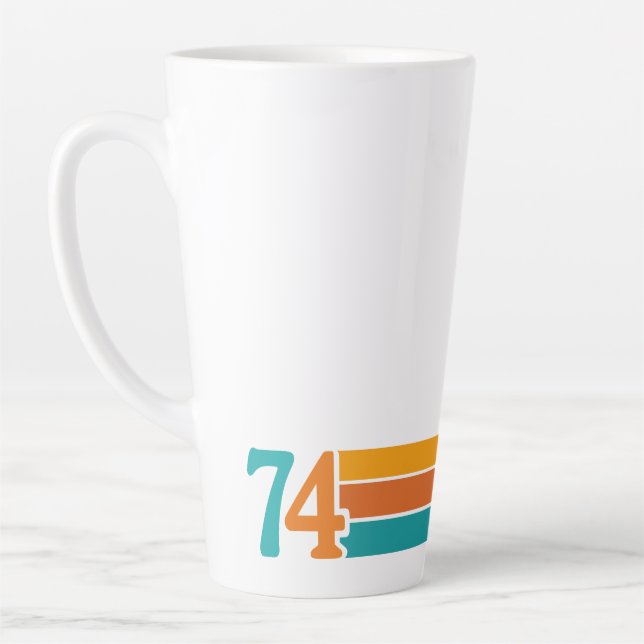 Tasse Latte Coucher de soleil rétro 74 (Gauche)