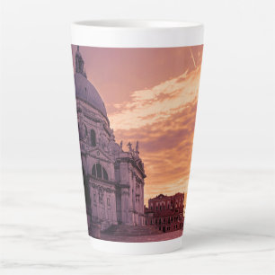 Tasse Latte Coucher de soleil sur la Basilique à Venise Carr