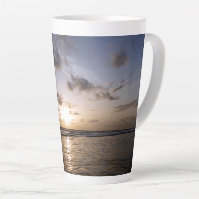 Tasse Latte Coucher de soleil sur la mer arabe (Angle droit)