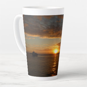 Tasse Latte Coucher de soleil sur la mer II