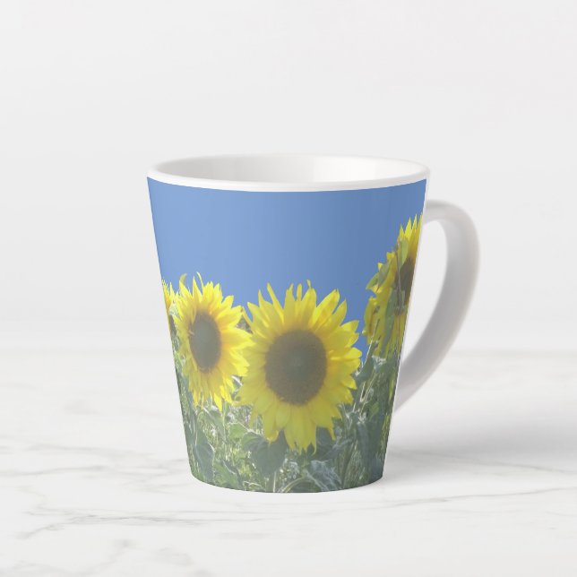 Tasse Latte Couleur arrière - plan de la croûte de tournesol (Angle droit)